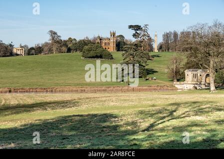 Stowe House (School) & Gardens, National Trust. Stock Photo