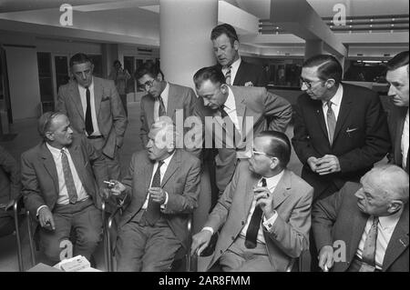 Meeting in The Hague of the section paid football of the KNVB about 13  Standing second by l Karel Jansen (VVCS) Date: May 15, 1971 Location: The Hague, Zuid-Holland Keywords: organisations, sports, meetings, football Personal name: Jansen, Karel Institution name: KNVB Stock Photo