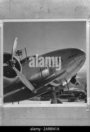 Wi [West Indies]/Anefo London series  Suriname [KLM aircraft Seagull] Annotation: Repronegative. KLM Lockheed-14 Super Electra PJ-AIM Seagull brought Princess Juliana to Suriname in November 1943. Stock Photo