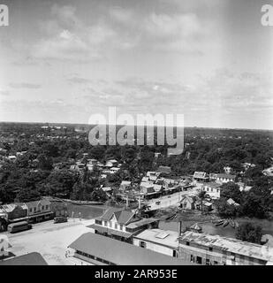 Journey to Suriname and the Netherlands Antilles  View over Paramaribo Date: 1947 Location: Paramaribo, Suriname Keywords: city images Stock Photo