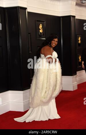 Los Angeles, CA. 26th Jan, 2020. Lizzo at arrivals for 62nd Annual Grammy Awards - Arrivals, STAPLES Center, Los Angeles, CA January 26, 2020. Credit: Priscilla Grant/Everett Collection/Alamy Live News Stock Photo