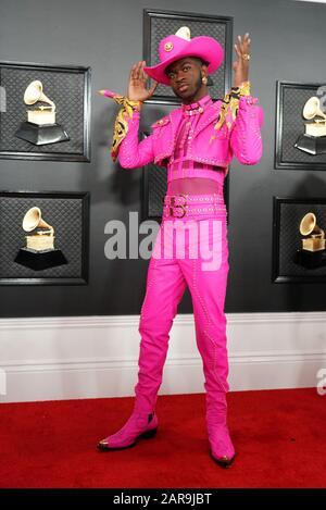 Los Angeles, Ca. 26th Jan, 2020. Lil Nas X at the 62nd Grammy Awards at the Staples Center in Los Angeles, California on January 26, 2020. Credit: Tony Forte/Media Punch/Alamy Live News Stock Photo