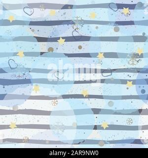 Cute Winter Pattern on subtle Background. Vector Illustration Stock Vector