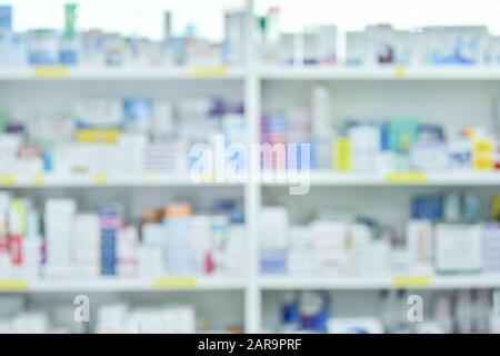 Pharmacy shelf display of over the counter medications Stock Photo - Alamy