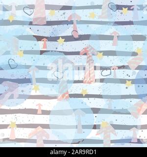 Abstract Seamless Pattern in pink. Vector Illustraion Stock Vector