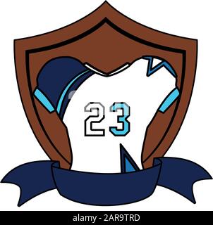 american football jersey on shield vector illustration design Stock Vector  Image & Art - Alamy