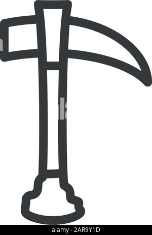 silhouette of ax tool on white background vector illustration design Stock Vector