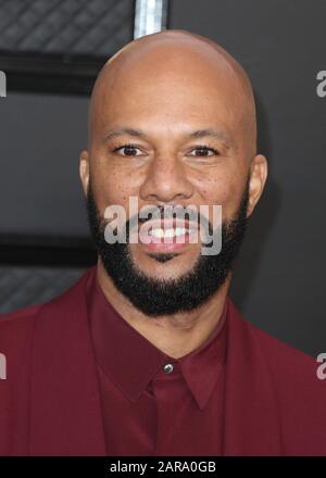 Los Angeles, United States. 26th Jan, 2020. LOS ANGELES, CALIFORNIA, USA - JANUARY 26: Common arrives at the 62nd Annual GRAMMY Awards held at Staples Center on January 26, 2020 in Los Angeles, California, United States. (Photo by Xavier Collin/Image Press Agency) Credit: Image Press Agency/Alamy Live News