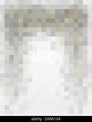 Abstract background with many falling gold tiny confetti pieces. Vector background with gold confetti. Stock Vector