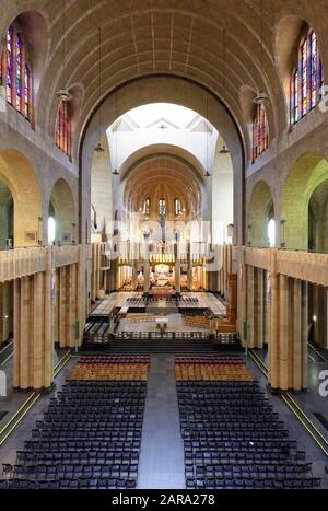 National Basilica of the Sacred Heart, interior view, Ganshoren, Brussels, Belgium Stock Photo