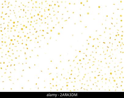 Confetti new background fluid. Golden 3d hexagonal rendering. A selection of background confetti illustrations. Stock Vector