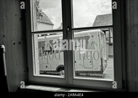 Dopff Au Moulin, wine distillery, Riquewihr, Alsace, France, Europe Stock Photo