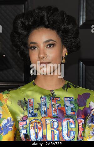 Esperanza Spalding arrives at the 62nd annual Grammy Awards at the ...