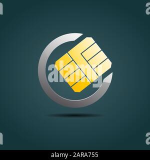 Vector sign Cellular Sim Stock Vector