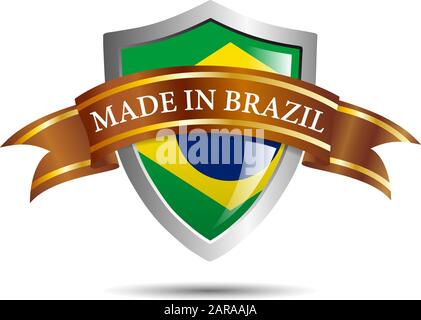 Vector shield made in Brazil Stock Vector