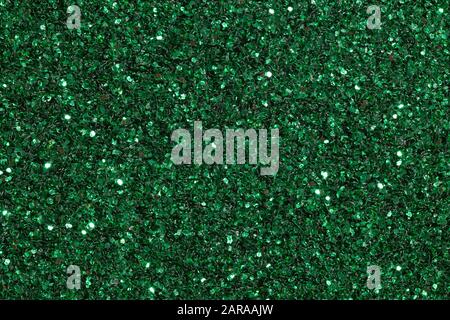 Festive elegant abstract background with green lights of glitter. Stock Photo