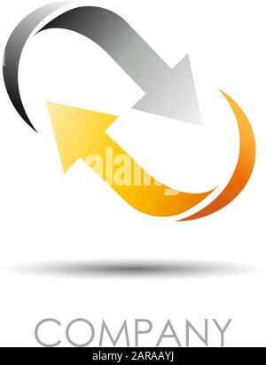 Vector sign arrows in movement, together Stock Vector