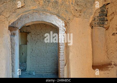 Kharanagh - Stunning old and abandoned mud village in Yazd Province, Iran. Stock Photo