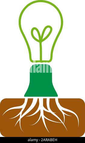 Vector sign Green lamp concept Stock Vector