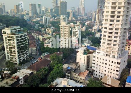 Aerial View Of Girgaon Chowpatty, Mumbai, Maharashtra, India, Asia 