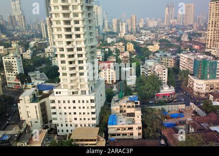 Aerial view, Chowpatty, Girgaon, Mumbai, Maharashtra, India, Asia Stock ...