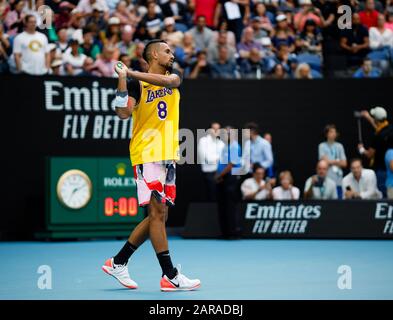 Nick Kyrgios warms up for Australian Open in Kobe Bryant jersey (video) -  NBC Sports