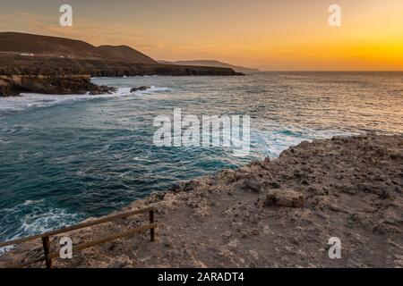 hiking trail along the top of the cliffs Stock Photo