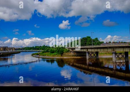 the market city of Lancaster Lancashire England Stock Photo