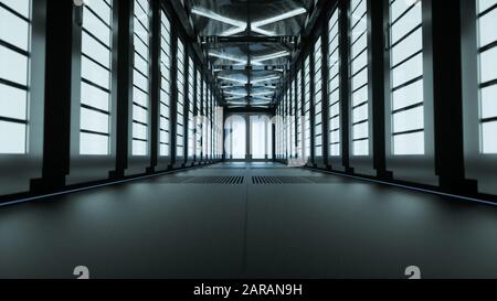 Data servers at the enterprise data center- 3D Illustration Stock Photo