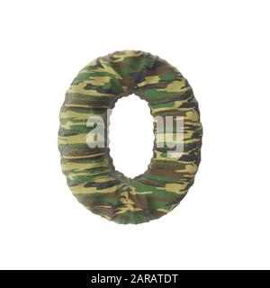 Camouflage english alphabets font texture - 3D Render Image Stock Photo