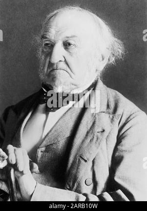 Vintage portrait photo of William Ewart Gladstone (1809 – 1898) – the British Liberal politician who served as Prime Minister of the United Kingdom on four occasions between 1868 and 1894. Photo circa 1890 by Bain News Service. Stock Photo