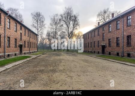 Auschwitz concentration camp, Oświęcim, Poland Stock Photo