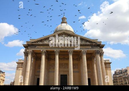 Paris, France - famous Pantheon in Latin Quarter. UNESCO World Heritage Site. Stock Photo