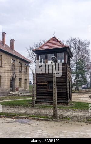 Auschwitz concentration camp, Oświęcim, Poland Stock Photo