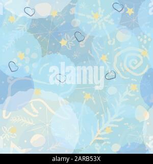 Cute Winter Pattern on subtle Background. Vector Illustration Stock Vector