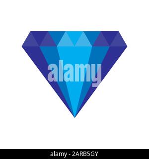 Diamond icon. Brilliant or crystal sign with flat and solid color. Vector illustration. Stock Vector