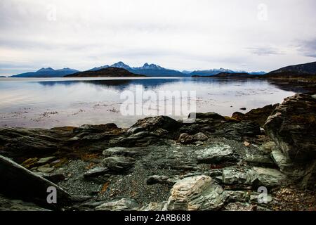 Coastal Trail, Tierra del Fuego National Park, Ushuaia, Argentina Stock Photo