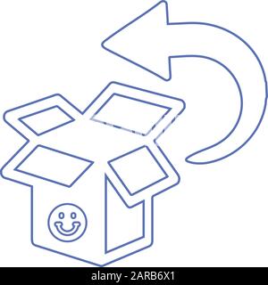 Well organized and fully editable Delivery Return Icon, Parcel Back, Service Send Back for any use like print media, web, stock images, commercial use Stock Vector