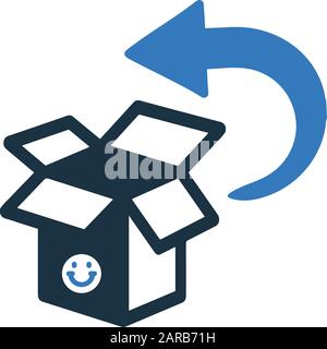 Well organized and fully editable Delivery Return Icon, Parcel Back, Service Send Back for any use like print media, web, stock images, commercial use Stock Vector