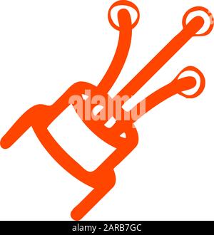 Fiber optic cable icon design template Stock Vector