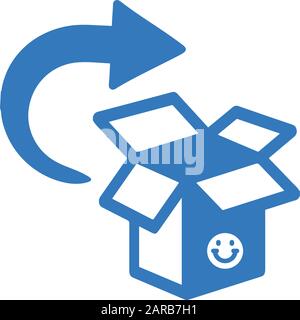 Well organized and fully editable Delivery Return Icon, Parcel Back, Service Send Back for any use like print media, web, stock images, commercial use Stock Vector