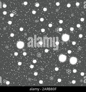 Cute Pattern with snowflakes on subtle background with tiny dots. Great for wall art design, gift paper, wrapping, fabric, textile, etc Stock Vector