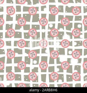 Seamless Pattern with buttons. Vector Illustration Stock Vector