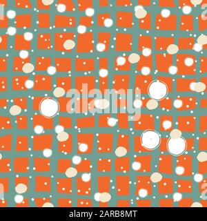 Seamless Pattern with big bubbles on pastel blue background. Repeating Pattern. Vector Illustration Stock Vector