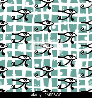 Seamless open eye pattern on subtle background. Repeating eye background. Vector Illustration Stock Vector