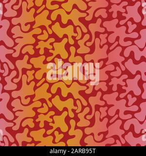 pink and yellow camouflage seamless vector abstract pattern Stock Vector