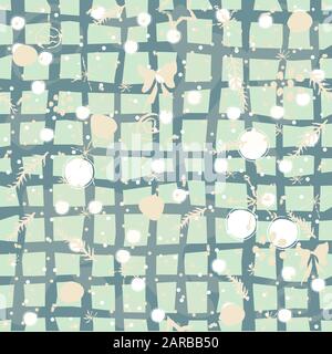 Beautiful seamless repeating winter pattern. Vector Illustration Stock Vector