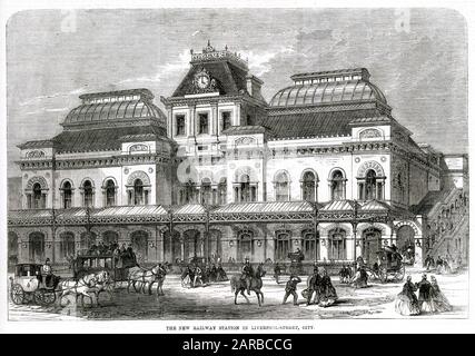 New Liverpool Street railway station 1886 Stock Photo