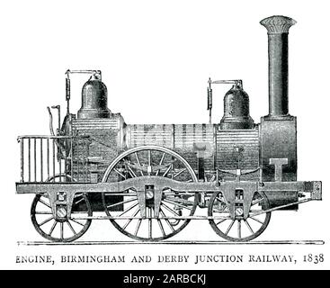 Great Western railway locomotive 1838 Stock Photo - Alamy