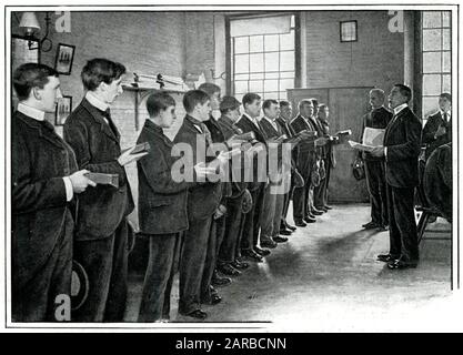 Taking the Oath to Join the British Army 1901 Stock Photo